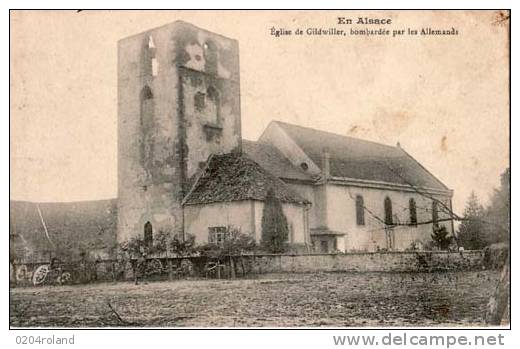 Guidwiller - Eglise Bombardée Par Les Allemands - Guebwiller