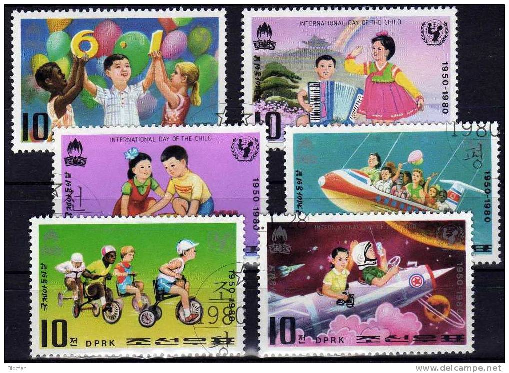 Jahr Des Kindes Kinder Beim Spiel Korea 1954/9, ZD, KB Plus Block 69 O 18€ UNESCO Children Sheetlet From Corea - Corée Du Nord