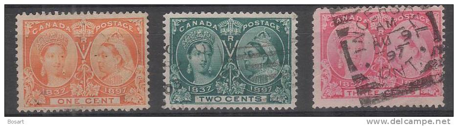 Canada 3 Timbres Ob.n°39 à 41 De 1897 C.24 € - Gebraucht