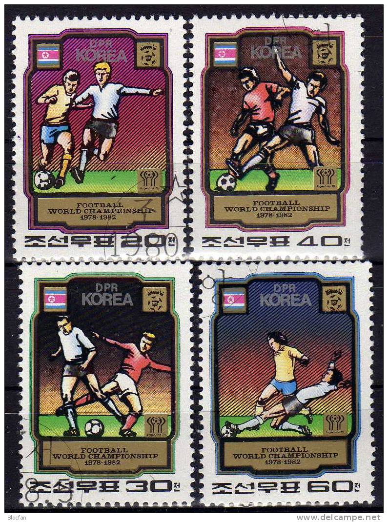 Fussball WM Spanien 1982 Korea 2033/6 Plus Block 78 O 18€ Football Soccer Bloc Sport Sheet From Corea - Other & Unclassified