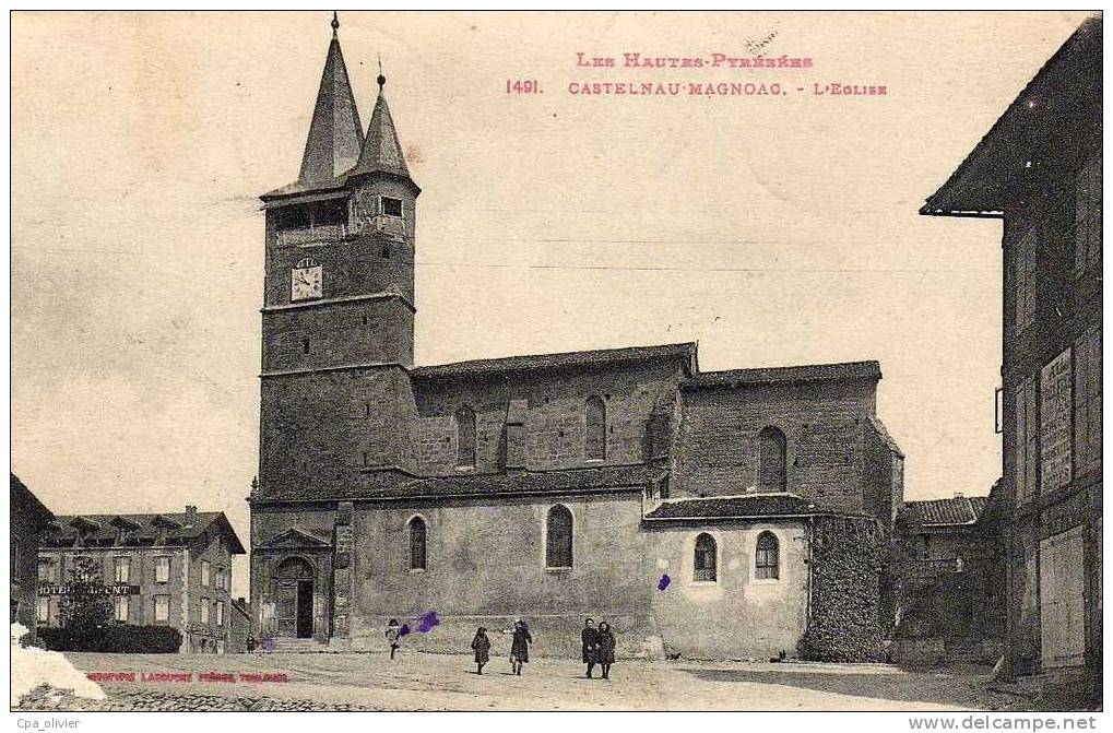 65 CASTELNAU MAGNOAC Eglise, Ed Labouche 1491, Hautes Pyrénées, 1925 - Castelnau Magnoac
