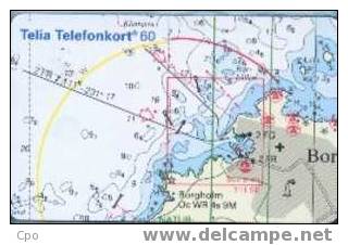# SWEDEN 60112-5 Map 60 Sc7 03.94 Tres Bon Etat - Suède