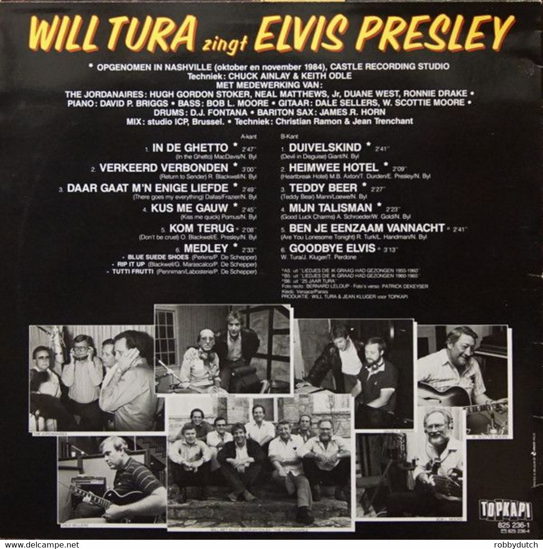 * LP *  WILL TURA ZINGT ELVIS PRESLEY (met THE JORDANAIRES) - Autres - Musique Néerlandaise