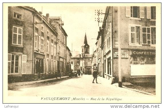 MOSELLE- Ref 57226- Faulquemont - Rue De La Republique - Carte Bon Etat - - Faulquemont