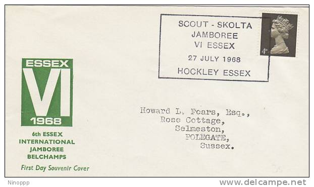 Great Britain-1968 6th Essex International Jamboree Belchamps Souvenir Cover - Autres & Non Classés