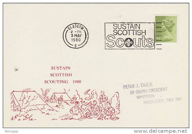 Great Britain-1980 Sustain Scottish Scouting Souvenir Card - Other & Unclassified