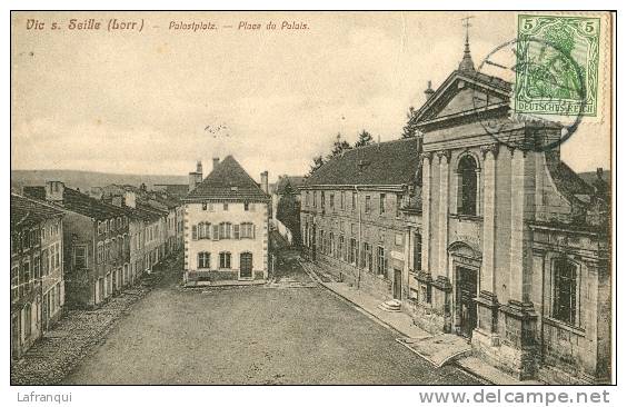 MOSELLE- Ref 57174- Carte Allemande - Vic S Seille -place Du Palais -carte Bon Etat - - Vic Sur Seille