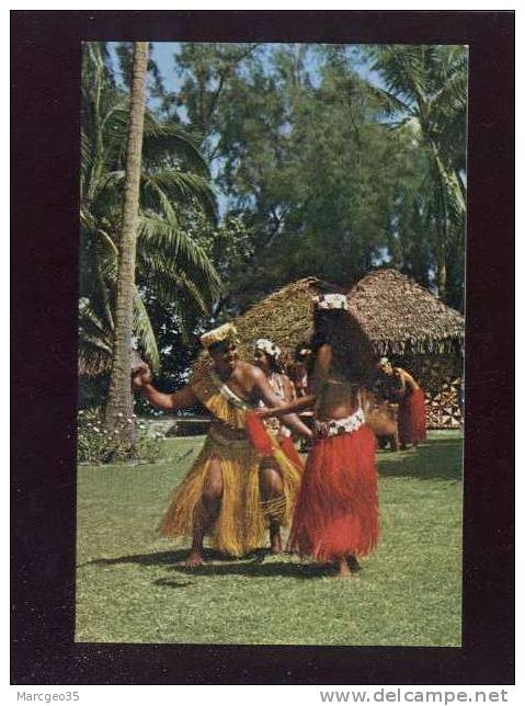 Tahiti Le Tamoure Danseur & Danseuse Tahitiens édit.vergnese N° 10  Animée Belle Cpsm - Polynésie Française