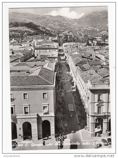 TERAMO - Corso S. Giorgio Visto Dal Campanile Della Cattedrale - Cartolina FG BN V 1972 - Teramo