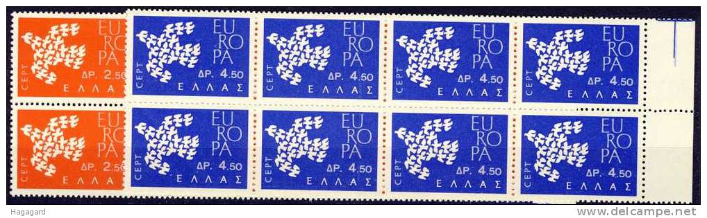 #Greece. 1961.  EUROPA/CEPT. Michel 775-76 In Blocks Of 8.  MNH (**) - 1961