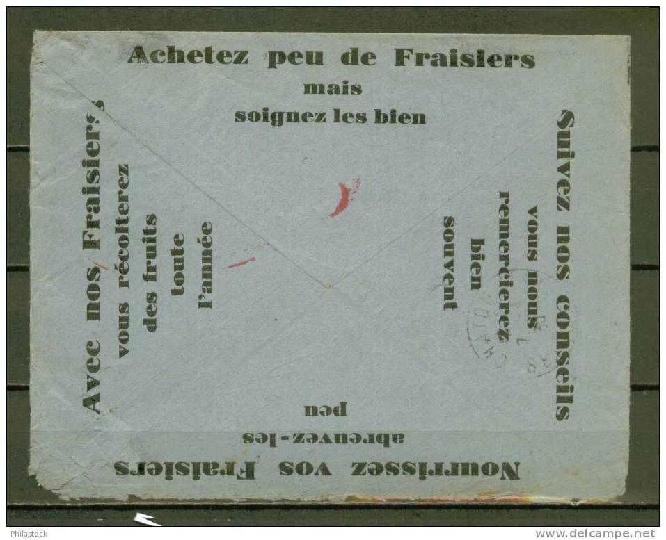 FRANCE N° 189  Obl. S/Lettre Entiére Pour La Suisse Taxée,vignette  Refusée, Renvoyée - Lettres & Documents