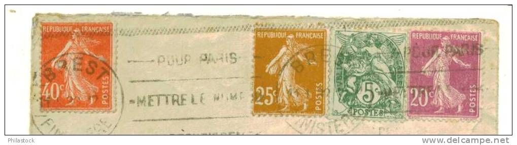 FRANCE N° 111, 190, 194 & 235 Obl. S/Lettre Entiére - Brieven En Documenten