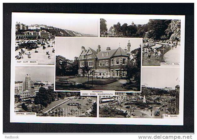 Real Photo Multiview Postcard Roysdean Hotel Derby Road Bournemouth Dorset - Ref 400 - Bournemouth (ab 1972)