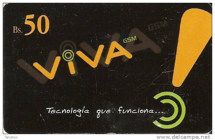 TARJETA DE BOLIVIA DE VIVA GSM  DE 50 Bs. - Bolivie