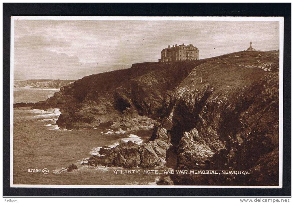 Early Postcard Atlantic Hotel & War Memorial Newquay Cornwall - Ref 400 - Newquay