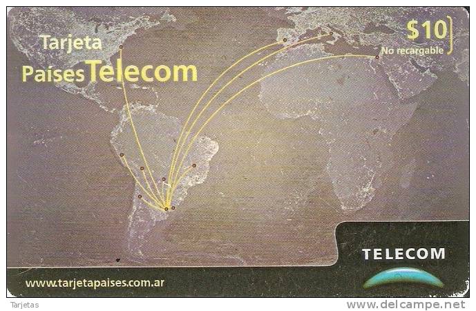 TARJETA DE ARGENTINA DE PAISES TELECOM  (PERSONAL) - Argentinië