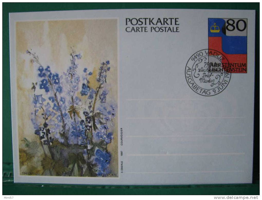 3 Entiers Postaux LIECHTENSTEIN 1987 - Stamped Stationery