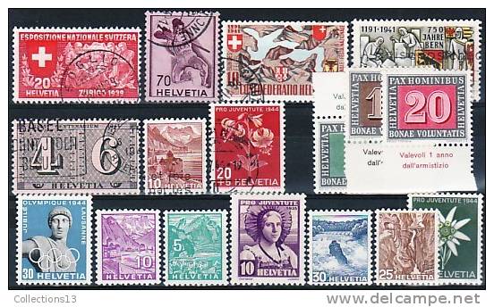 SUISSE - 7 Timbres Obli à 5cts Le Timbre + 7 Timbres* + 3 Timbres** à 10cts Le Timbre - Unused Stamps