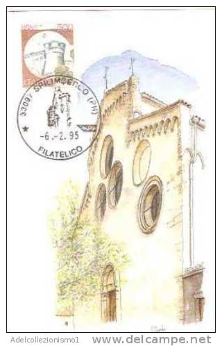 27038)cartolina Spilimbergo - Il Duomo Di S. Maria Maggiore Con 500£ Castelli - Nuova - Pordenone