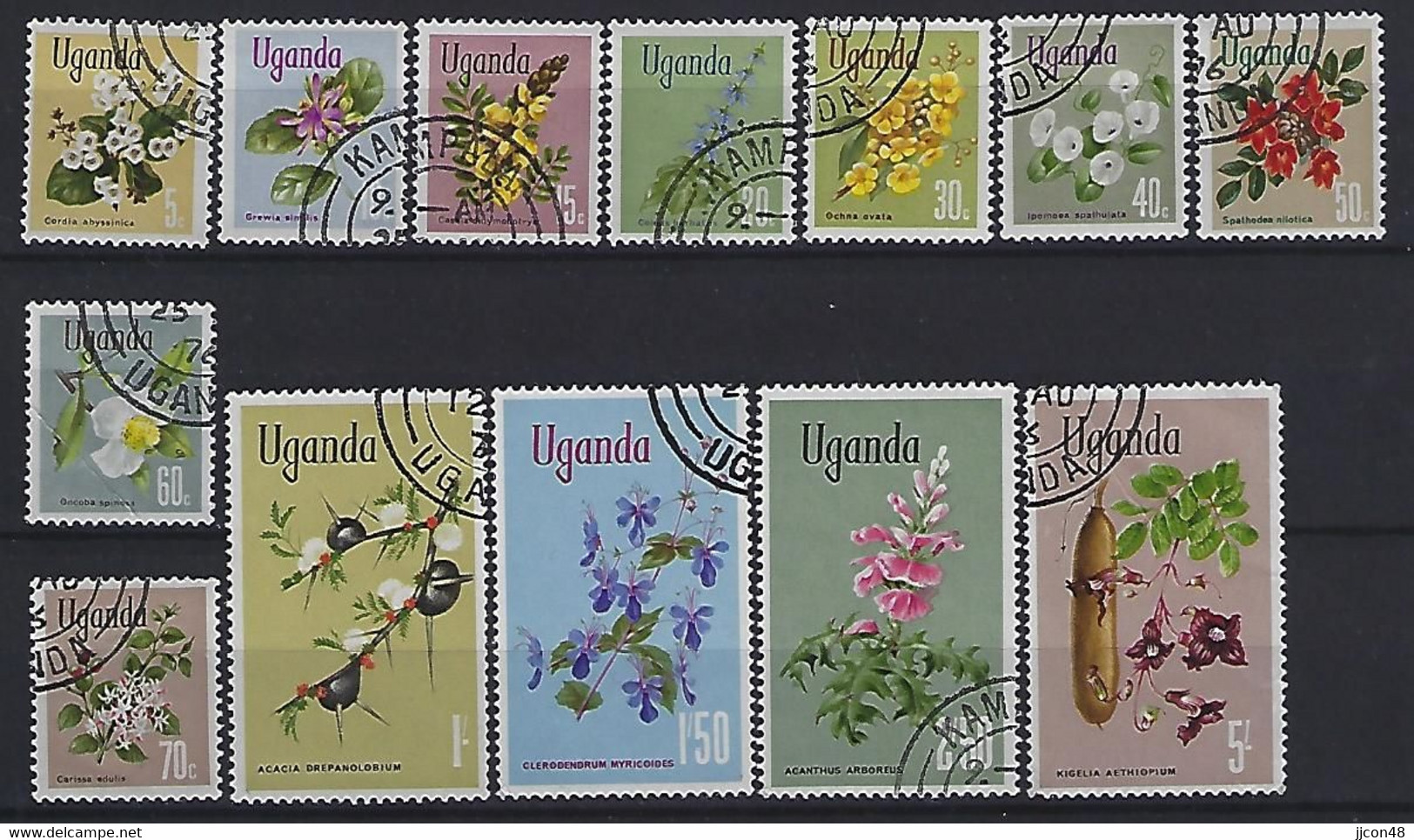 Uganda 1969  Flowers (o) Mi.105-117 - Ouganda (1962-...)