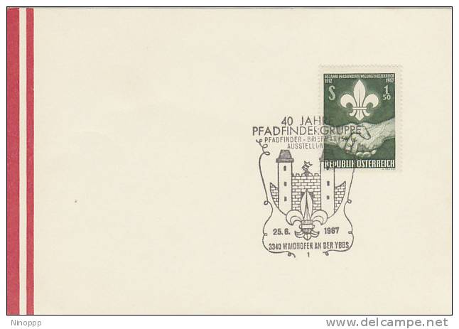 Austria-1967 40th Anniversary Scouting In Waidhofen Souvenir Card - Other & Unclassified