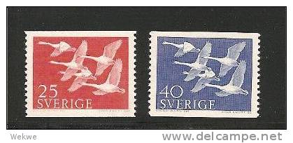 Sch Mi.Nr. 416-17/,  - SCHWEDEN - Schwäne (EUROPA) 1956 ** - Unused Stamps