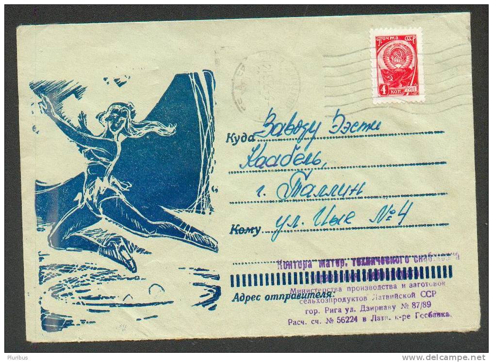 USSR, FIGURE SKATING ,  COVER USED - Pattinaggio Artistico