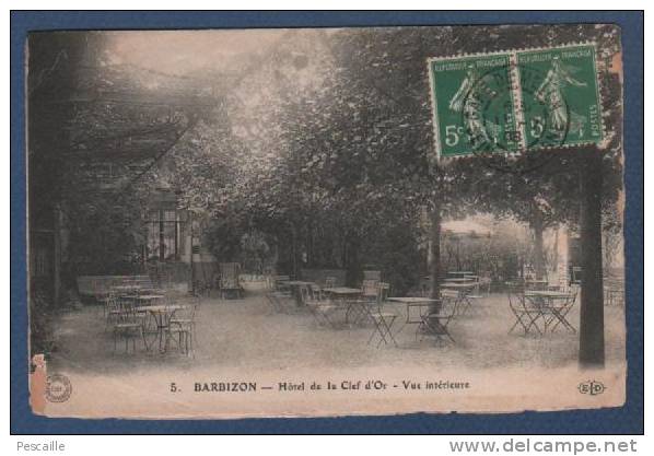 77 SEINE ET MARNE - CP BARBIZON - HOTEL DE LA CLEF D'OR - VUE INTERIEURE - ELD - Barbizon