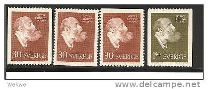 Sch Mi.Nr. 461-62C + Do-DU/ ,  - SCHWEDEN -Gustav Fröding, Dichter 1960** - Ungebraucht