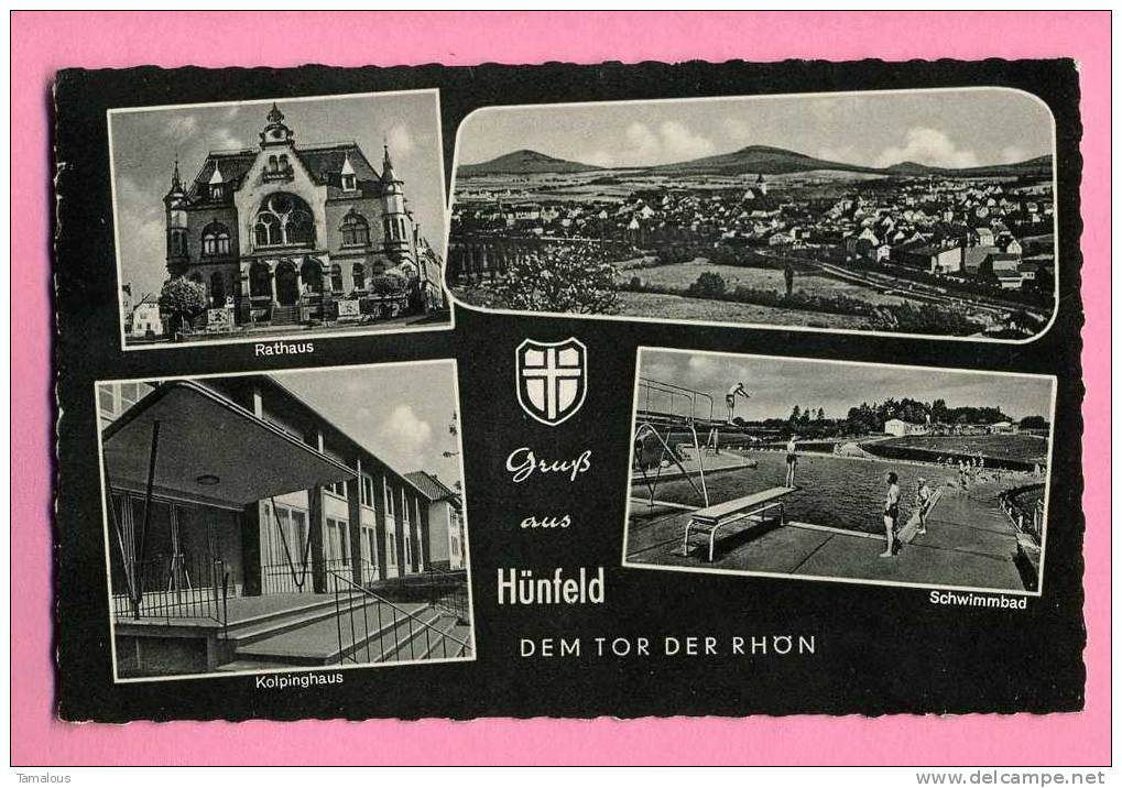 ALLEMAGNE - HESSE - HUENFELD - Grub Aus HUNFELD - DEM TOR DER RHON - PISCINE - SCHWIMMBAD - RATHAUS - HOTEL De VILLE - - Huenfeld