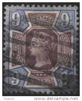 Great Britain - 1887-92 - Queen Victoria 9 Pence - Usati