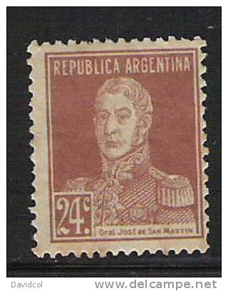 M916.-.ARGENTINIEN / ARGENTINA.- 1923.- MICHEL  # : 277 , MNG - GENERAL SAN MARTIN - Oblitérés