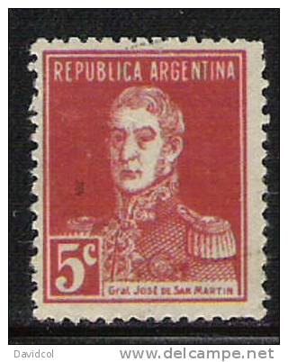 M905.-.ARGENTINIEN / ARGENTINA.- 1924.- MICHEL  # : 289 II    , MINT - GENERAL SAN MARTIN - Ungebraucht