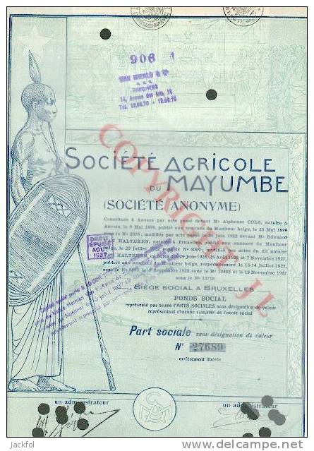 Exceptionnel Deco : SOC. AGRICOLE DU MAYUMBE - Africa