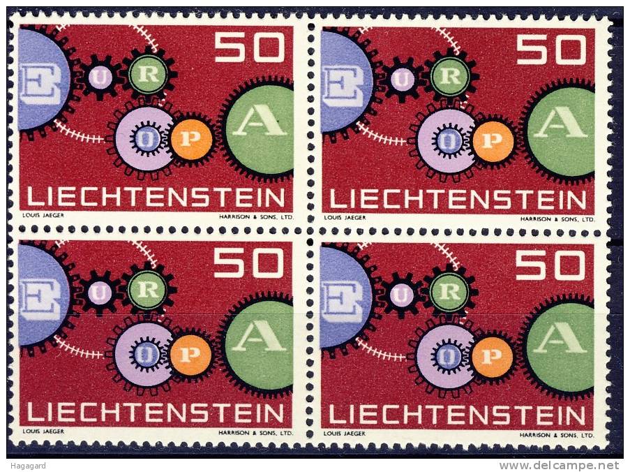 ##Liechtenstein 1961. EUROPA/CEPT. Michel 414 X 4. MNH (**) - 1961