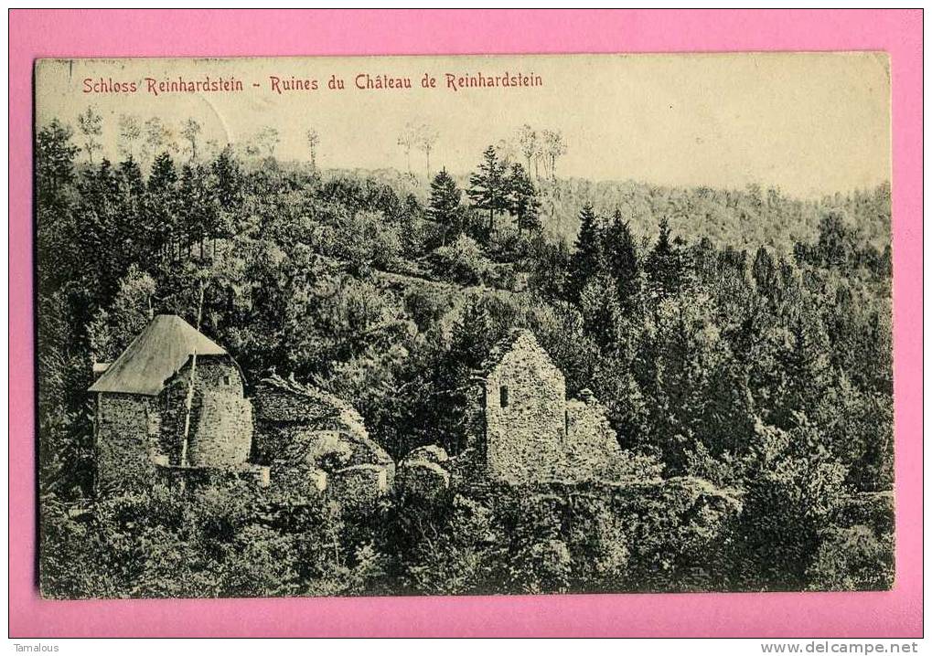 BELGIQUE - SCHLOSS REINHARDSTEIN - RUINES Du CHATEAU De REINHARDSTEIN - - Waimes - Weismes