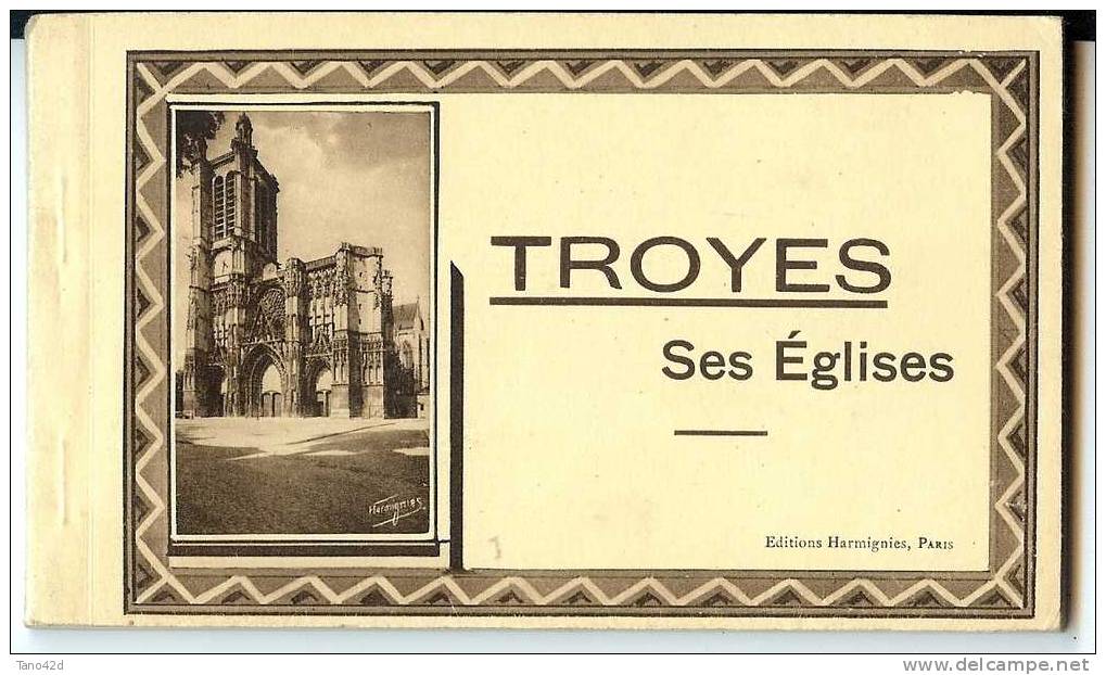 REF LBR20 - CARNET DE 15 CPA  "TROYES SES EGLISES"  NUMEROTE 703 - Champagne-Ardenne
