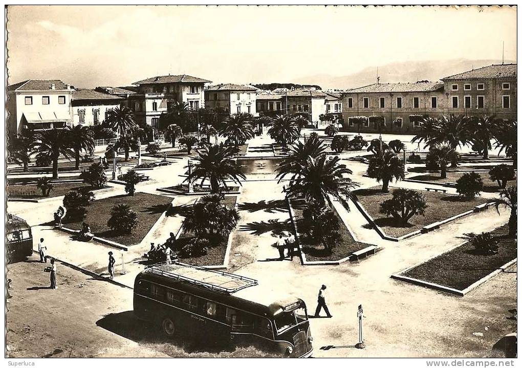 Viareggio-piazza Mazzini(autobus In Primissimo Piano)segni Di Umidità Lato Inferiore - Viareggio