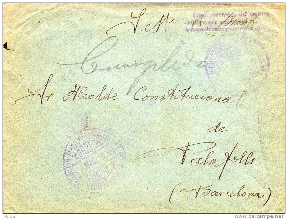 Carta Franquicia Regimiento Infanteria LA ALBUERA 1926 - Briefe U. Dokumente