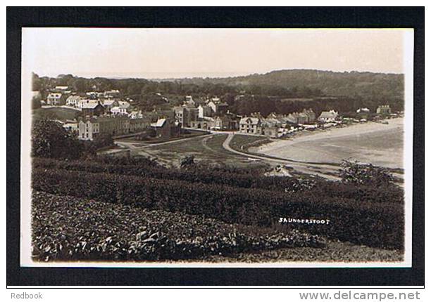 Early Real Photo Postcard Saundersfoot Village From Hill - Pembrokeshire Wales - Ref 402 - Pembrokeshire