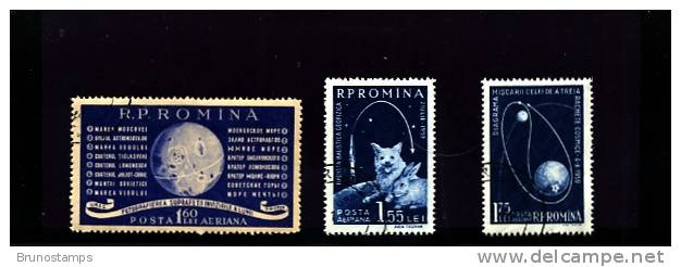 RUMANIA /ROMANIA - 1959  COSMIC ROCKETS  AIR MAIL  SET  FINE USED - Gebruikt