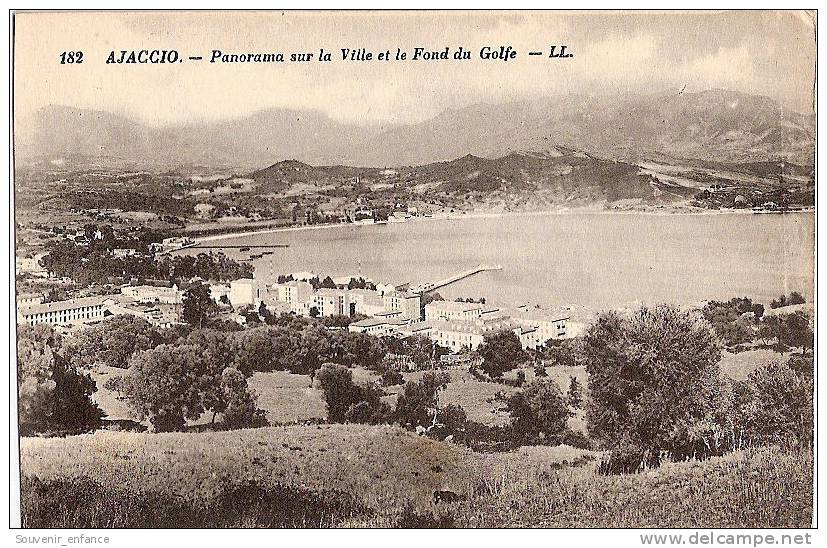 CPA Ajaccio Corse Du Sud 20 2A  Panorama Sur La Ville Et Le Fond Du Golfe - Ajaccio