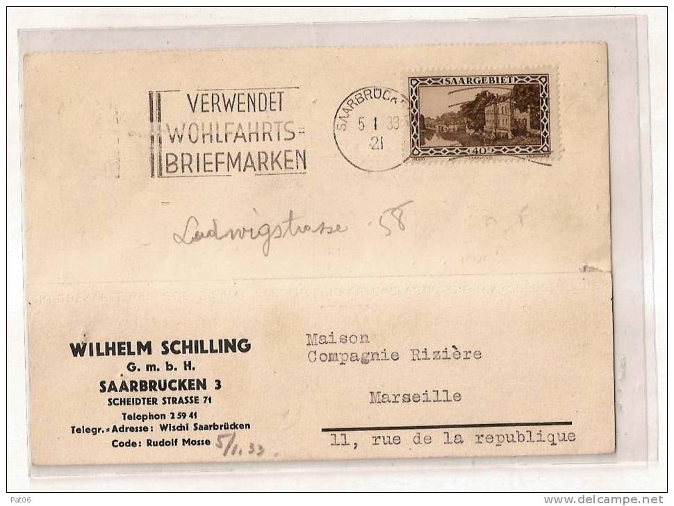 SAARBRUCKEN / FRANCE    1921 - Saarbruecken