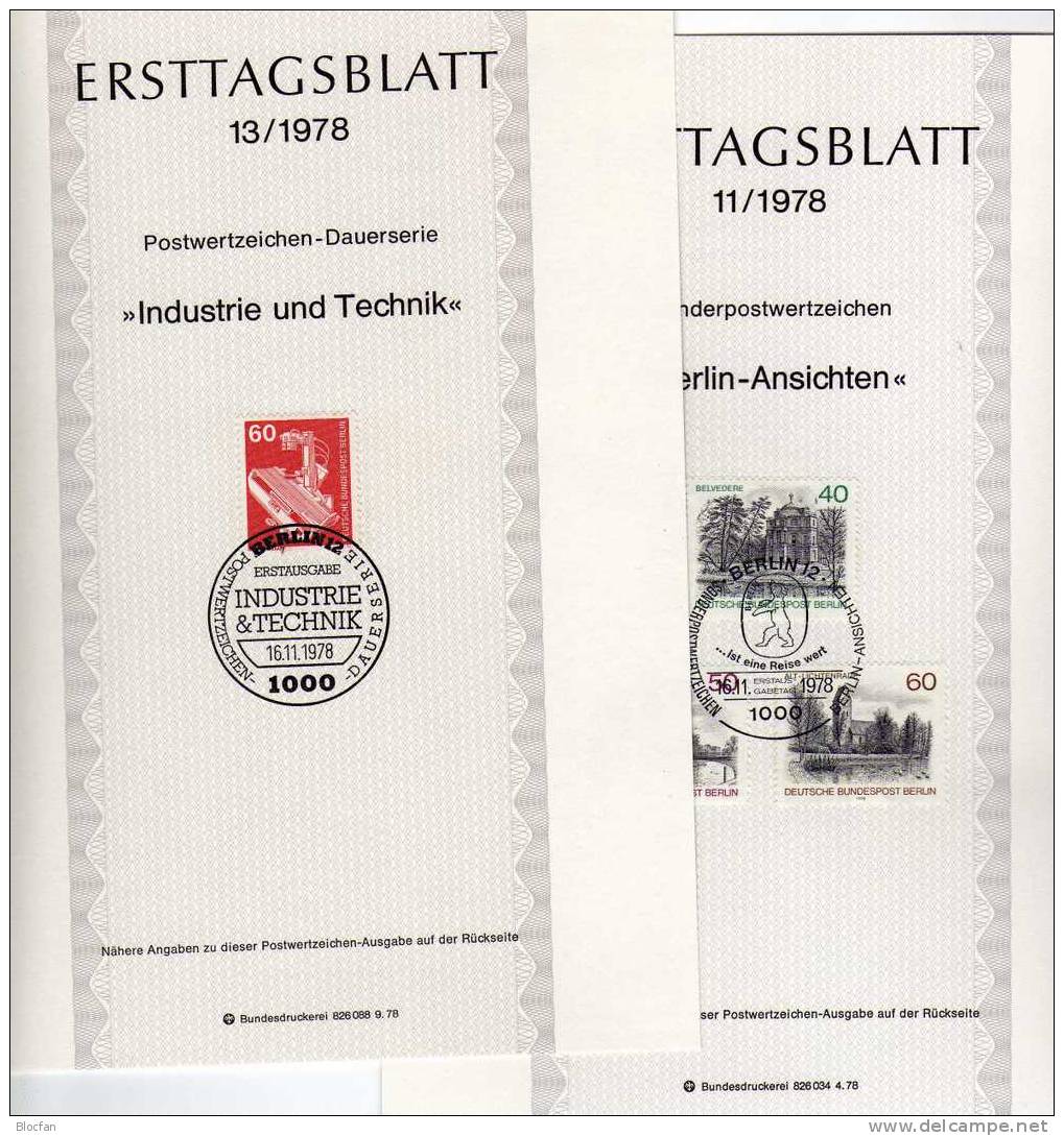 ETB IV. Quartal 1978 Hofer, Blumen, Kultur, Natur,Kirche, Technik,Burg Berlin 572-590 SST 9€ - Brieven En Documenten