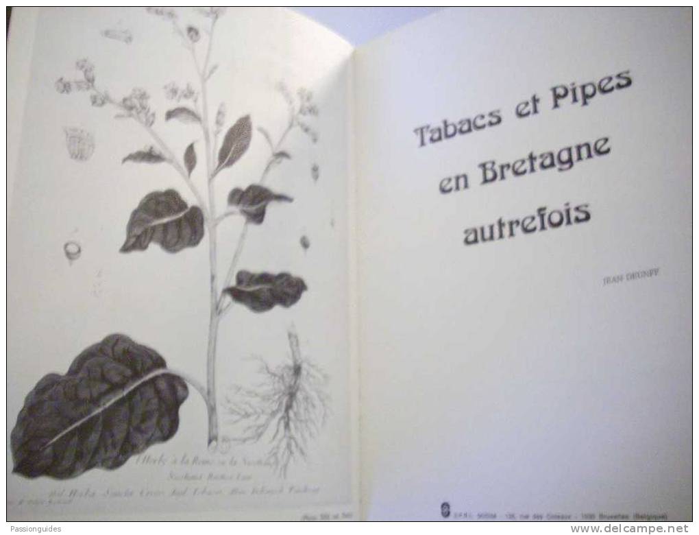 *TABACS ET PIPES EN BRETAGNE AUTREFOIS  1977  JEAN DEUNFF - Boeken