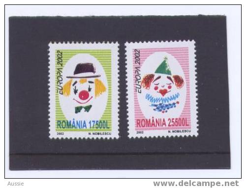 Cept 2002 Roumanie Romania  Yvertn° 4754-55 *** MNH   Cirque Circus Clowns Cote 5,50 Euro - Ongebruikt