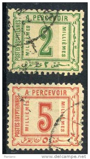PIA - EGITTO - 1888 : Timbres-Taxe - (Yv 10-14) - 1866-1914 Ägypten Khediva
