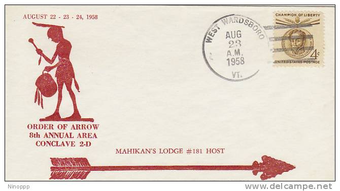 USA-1958 Order Of Arrow 8th Annual Conclave 2-D Souvenir Cover - Other & Unclassified