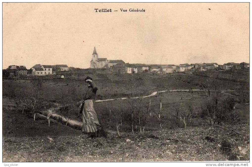 81 TEILLET (envs Alban) Vue Générale, Animée, Ed ?, 191? - Autres & Non Classés