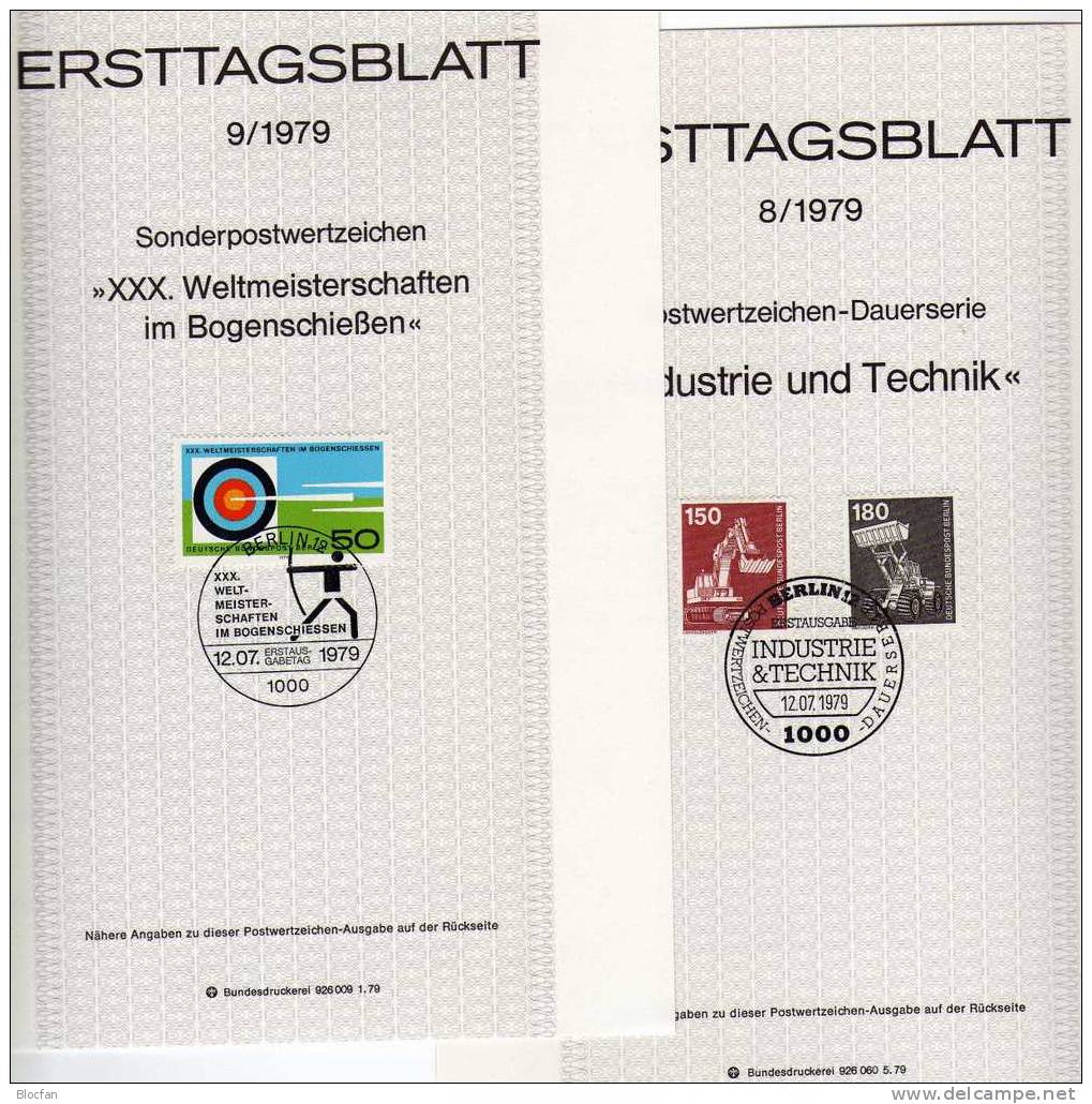 ETB III. Quartal 1979 Technik, Sport, IFA, Moses, Botanik, Laterne Berlin 584-606 SST 8€ - Covers & Documents